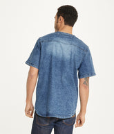Brooklyn Laundry Men's Baseball Denim Shirt Rinse Denim